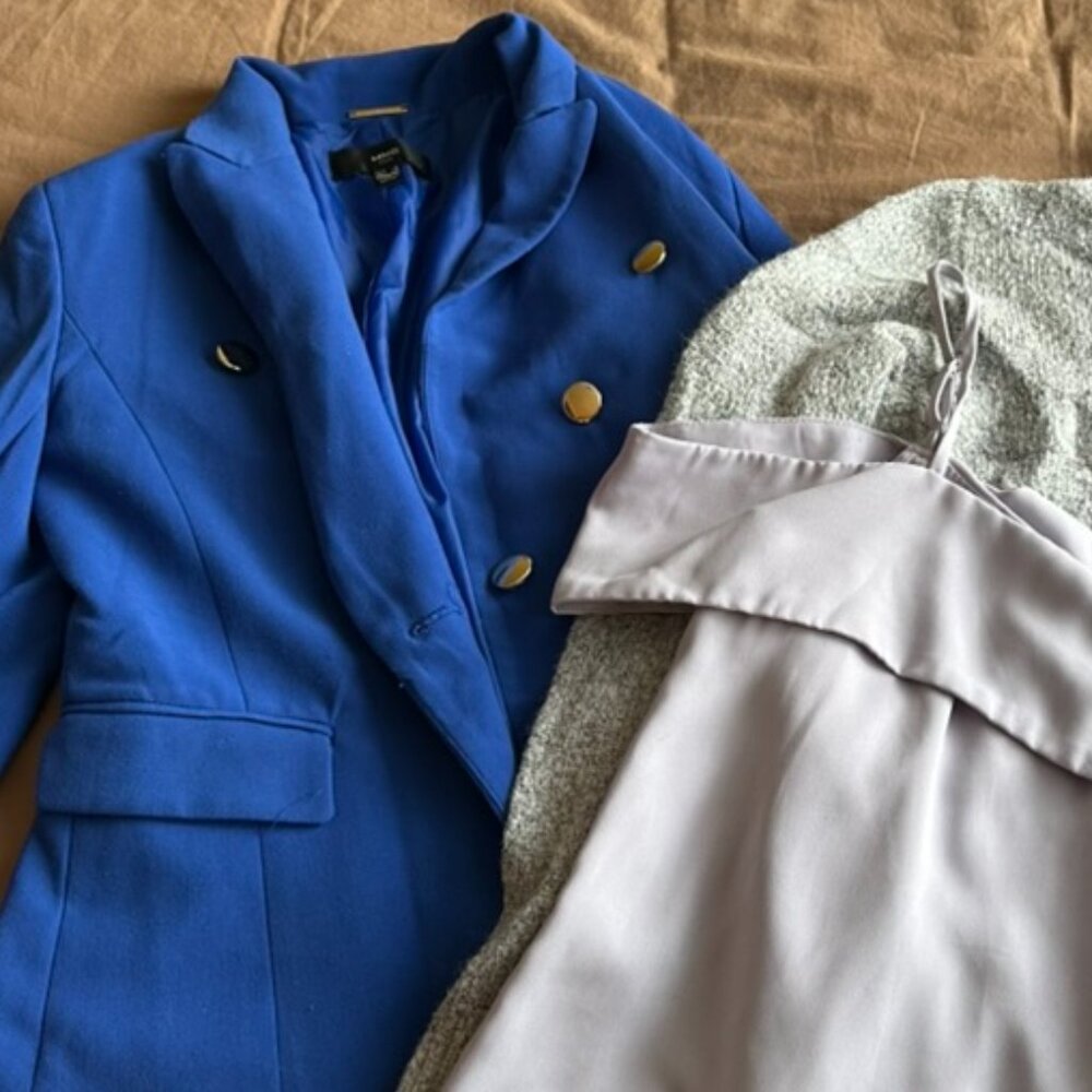 MNG Blue Suit Jacket/Blazer
